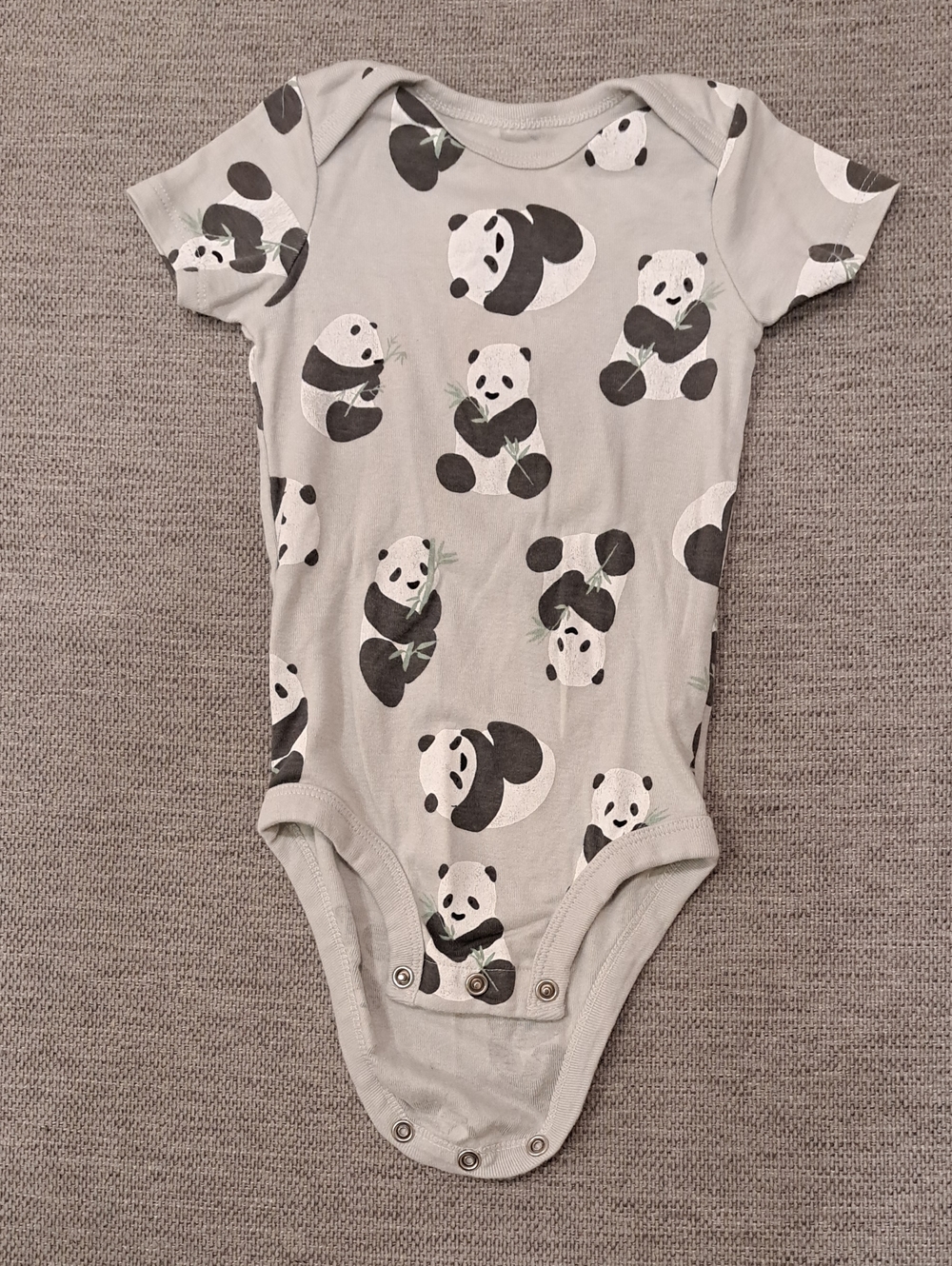 Little Planet Organic Carters Shortsleeve Onesie Panda Print - 12 Months